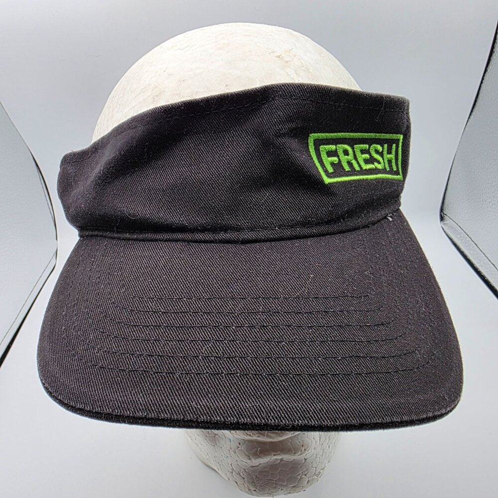Subway Fresh Adults Black Green Visor Work Wear Adjustable Lightweight